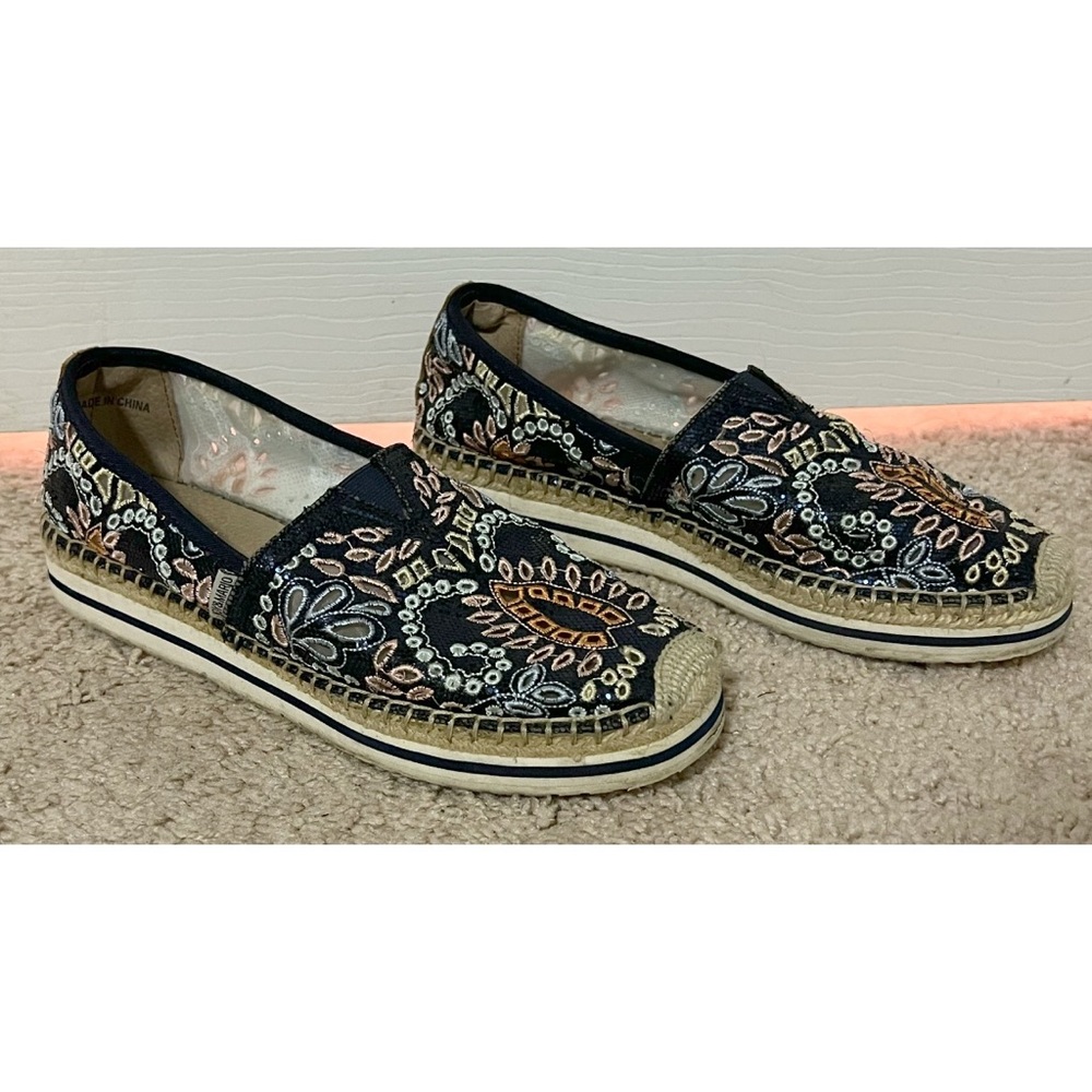 Joy & Mario Slip On Embroidered Slip On Espadrilles Size 6.5